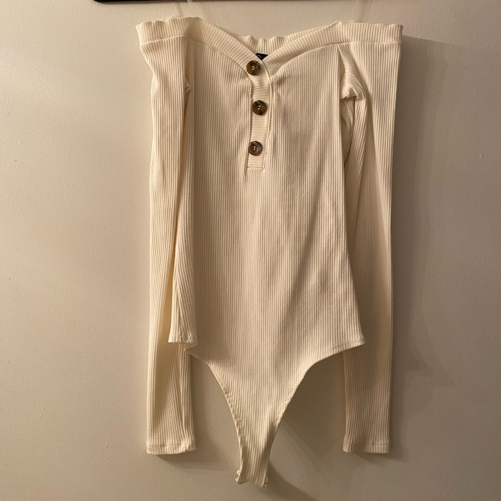 Windsor White Ribbed Bodysuit